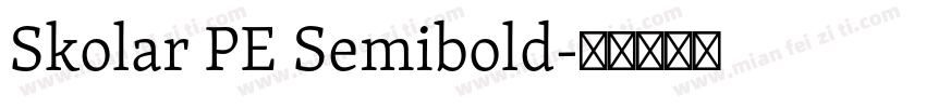 Skolar PE Semibold字体转换